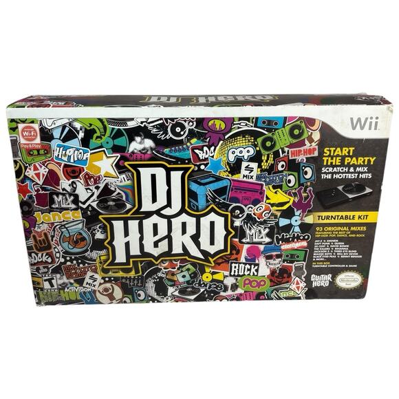 2009 DJ Hero Turntable & Game Disc Bundle Nintendo Wii Activision TESTED & WORKS - Picture 4 of 16